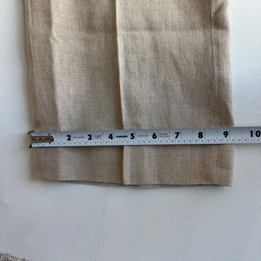 Paul Fredrick Mens Tan 100% Linen Flat Front Dress Pants Size 36 Tall Classic - Picture 13 of 14